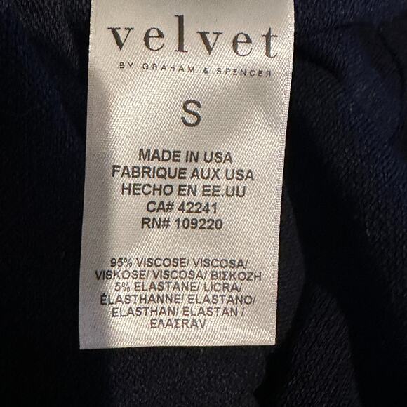 Velvet by Graham and Spencer Viscose Blend Midi Knit Dress Blue Women Small NWT - Picture 10 of 10
